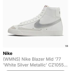 Nike WMNS Blazer Mid '77 White Silver Metallic